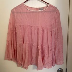 Red and white stripped shirt